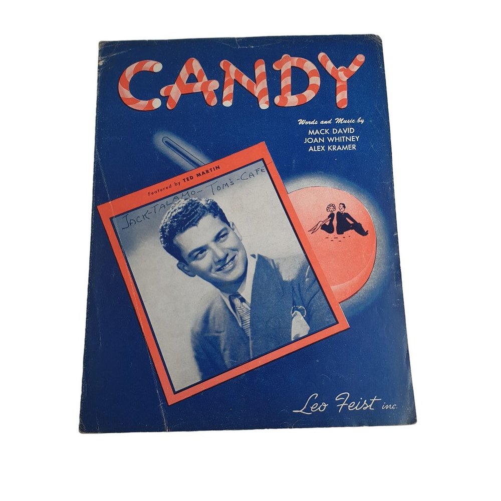 Candy 1944 Vintage Sheet Music Piano Voice Easy Listening Featured by Ted Martin